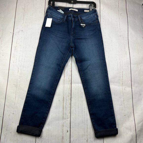 Mavi 27x25 Mid Rise Sporty Jogger Sexy Denim Jeans Pants Blue Women New - Picture 1 of 16